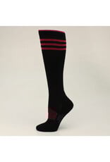 Boot Doctor Boot Doctor Black/Fuschia 0415001 Over the Calf Socks Sz. Large