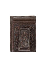 Nocona Nocona Leather Tooled Cross Money Clip Wallet N5417544