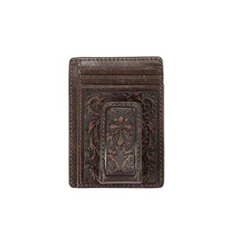 Nocona Leather Tooled Cross Money Clip Wallet N5417544