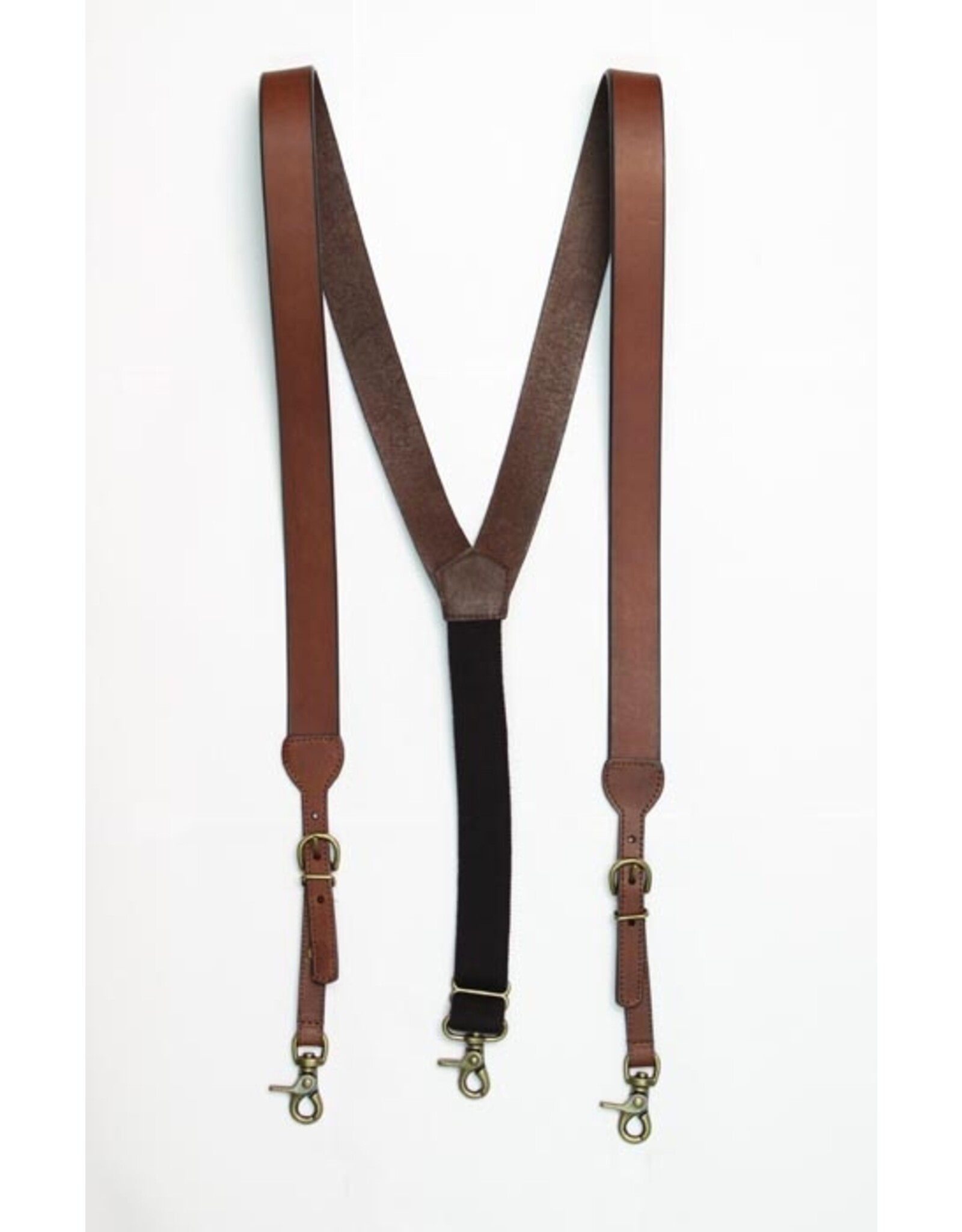 M&F HDXtreme Brown Leather Suspenders N2712202-XL