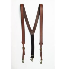 M&F HDXtreme Brown Leather Suspenders N2712202-XL