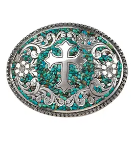 Blazin Roxx Blazin Roxx Turquoise Cross Buckle 37914