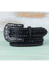 Nocona Nocona Ladies Black Studded Bling Belt N3410201
