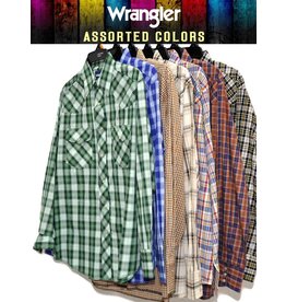Wrangler Wrangler Mens Big & Tall Long Sleeve Plaid Asstd Color Shirts 75932PP