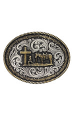 Attitude Jewelry Attitude Barbed Wire & Rope Praying Cowboy A543 Belt Buckle