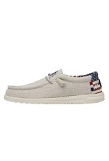 Hey Dude Hey Dude Men's Wally Patriotic Off White 40001-1K1 Casual Shoes