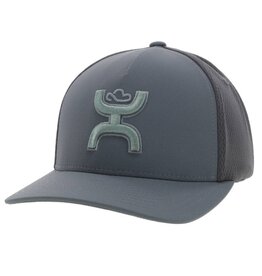 Hooey Hooey Coach Grey/Black 2212GY-02 Flexfit Ball Cap Sz. L/XL