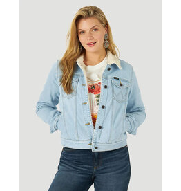 Wrangler Wrangler Ladies Light Wash 2317322 Sherpa Lined Denim Jacket