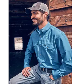 Wrangler Wrangler Men’s Western Long Sleeve Shirt 112323767 Blue