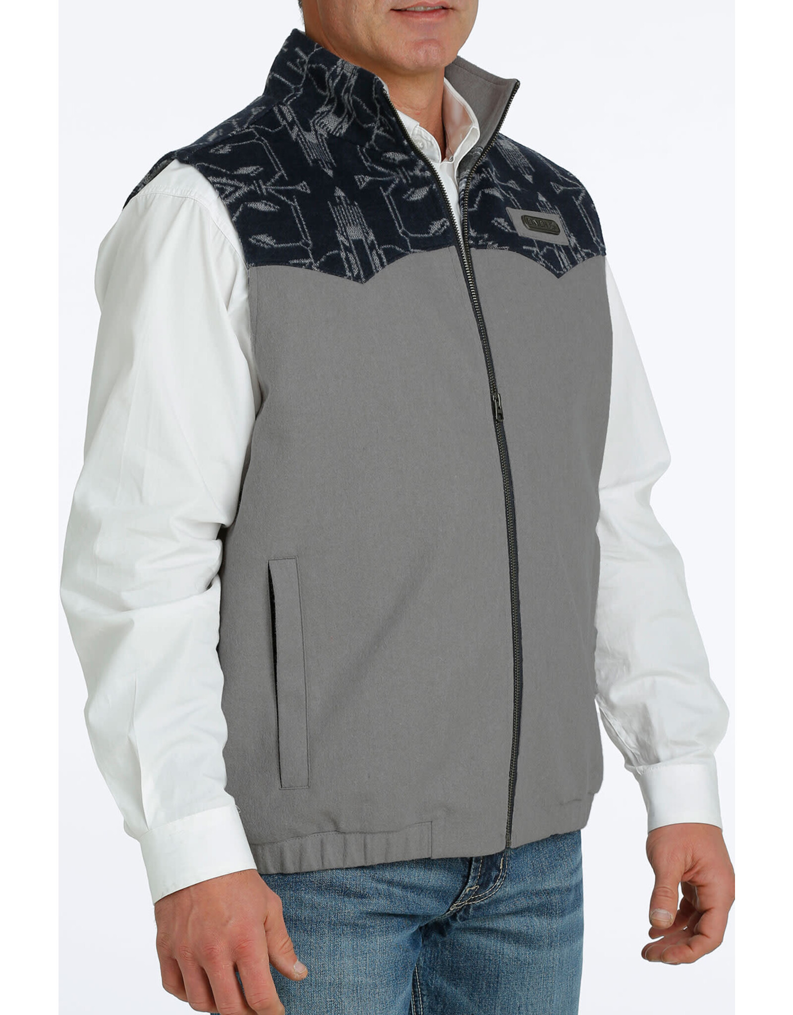 Cinch Men’s Grey Aztec MWV1543008 Wool Concealed Carry Vest