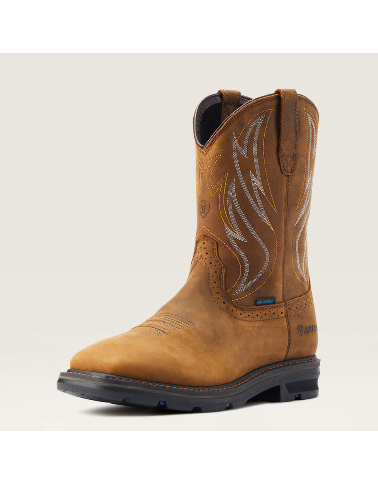 Ariat Men's Sierra Shock Shield H2O Distressed Brown 10044545 Soft Toe Work Boots