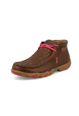 Twisted X Twisted X Ladies Dark Tan/Pink Breast Cancer WDMX004 Chukka Driving Mocs