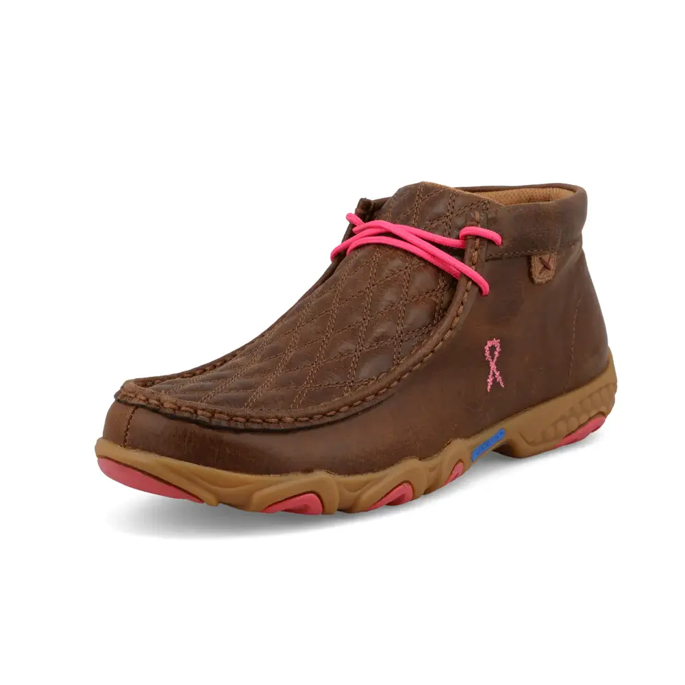 Twisted X Ladies Dark Tan/Pink Breast Cancer WDMX004 Chukka
