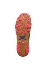 Twisted X Twisted X Ladies Dark Tan/Pink Breast Cancer WDMX004 Chukka Driving Mocs