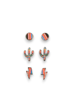 Silver Strike Silver Strike Serape Cactus Stud Earring Set D460014997