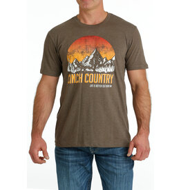 Cinch Mens Mountain Cinch Country MTT1690593 Brown Graphic Tee