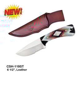 Circle SH Cutlery Circle SH Cutlery Beaded Handle Knife with Sheath CSH-1119ST