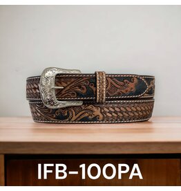 Ranger Ranger Belt Co. Basket Tooled & Floral IFB-100PA Belt