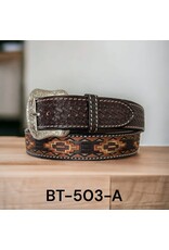 Ranger Cognac Aztec Embroidered BT-503A Belt