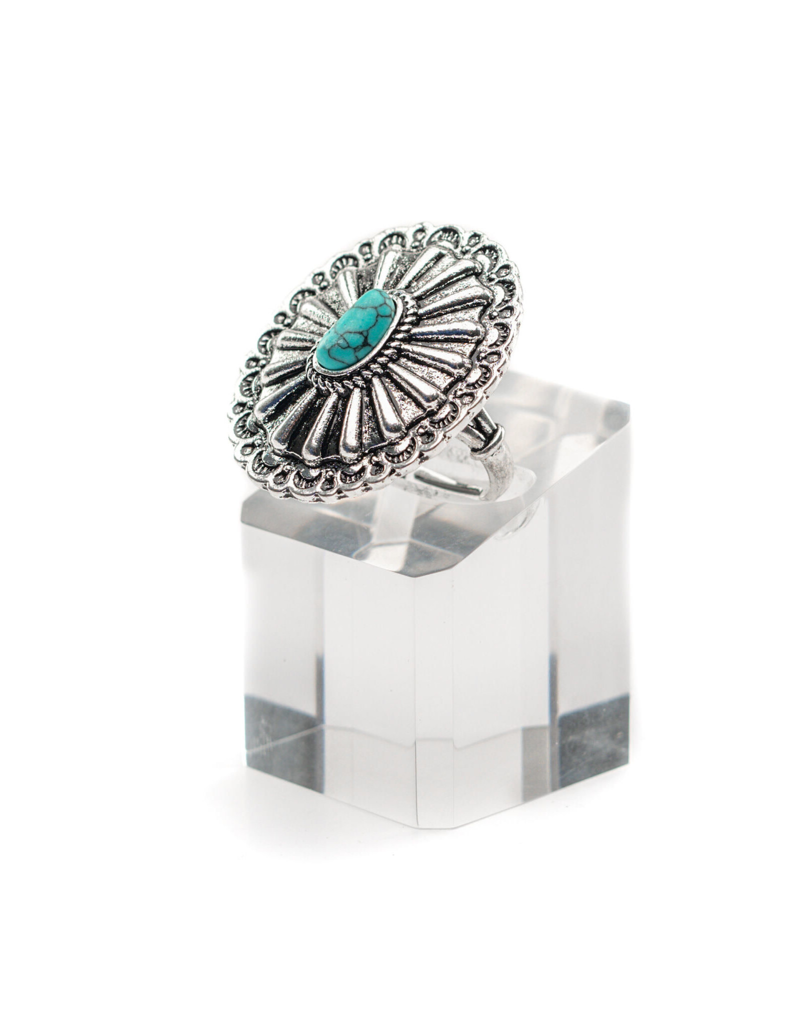 West & Co. West & Co. Turquoise Oval Concho Ring R264