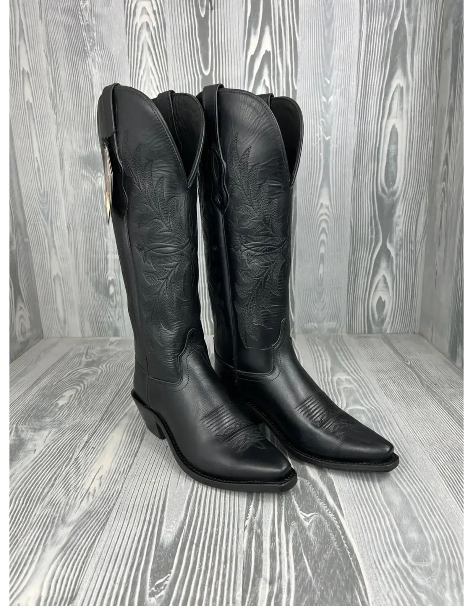 Old West Old West Ladies TS1550 Tall Distressed Black Snip Toe Western Boots