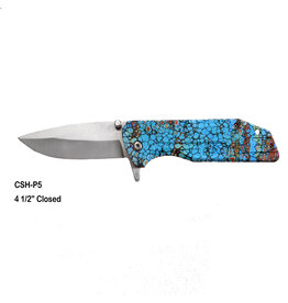 Circle SH Cutlery Circle SH Cutlery CSH-P5 Turquoise Folding Knife
