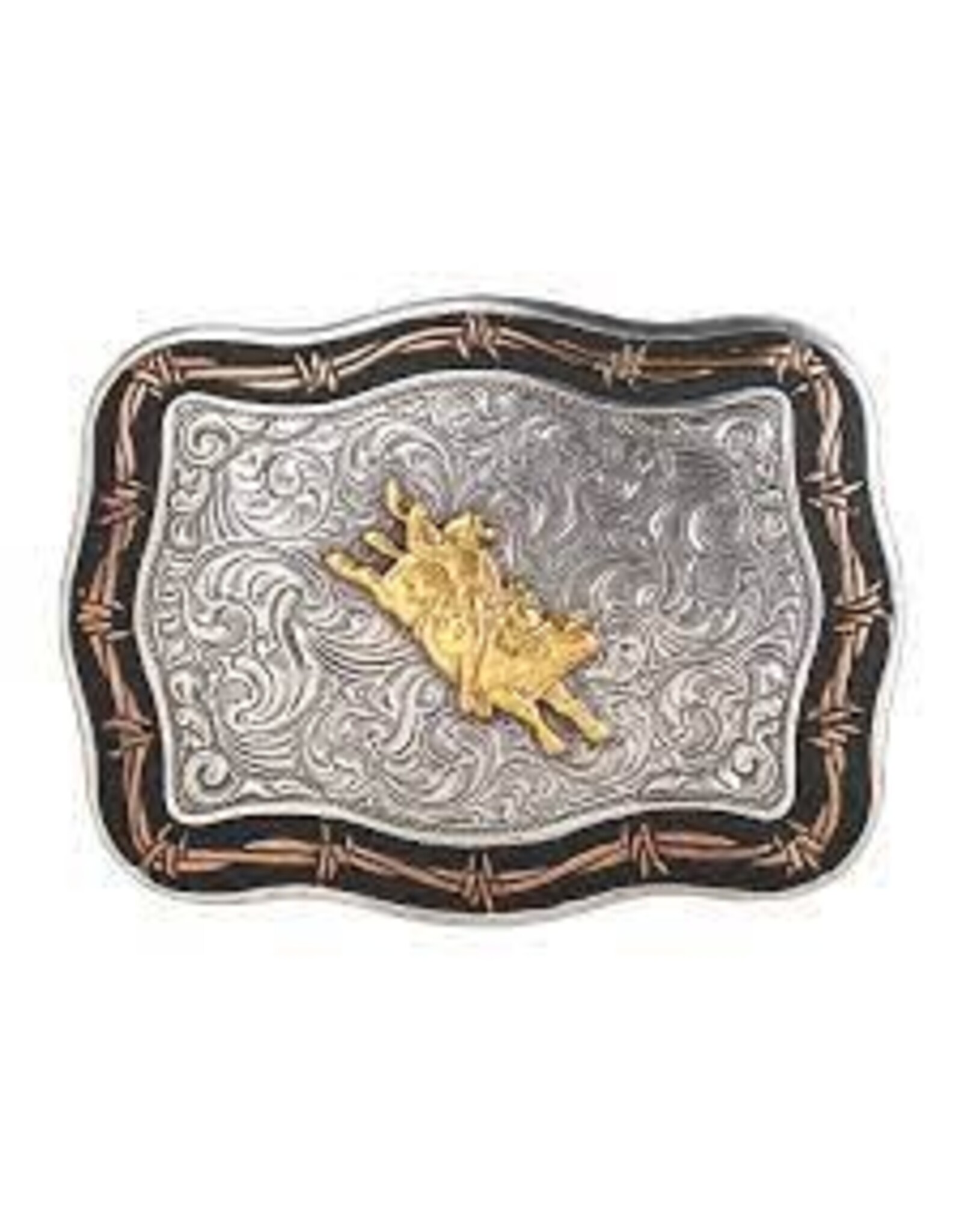 Crumrine Crumrine Barbwire Trim Bull Rider C10016 Buckle