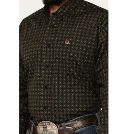 Cinch Men's MTW1105663 Black/Green Print Western Button Up Shirt