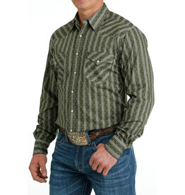 Cinch Men's MTW1303072 Olive Print Western Button Up Shirt