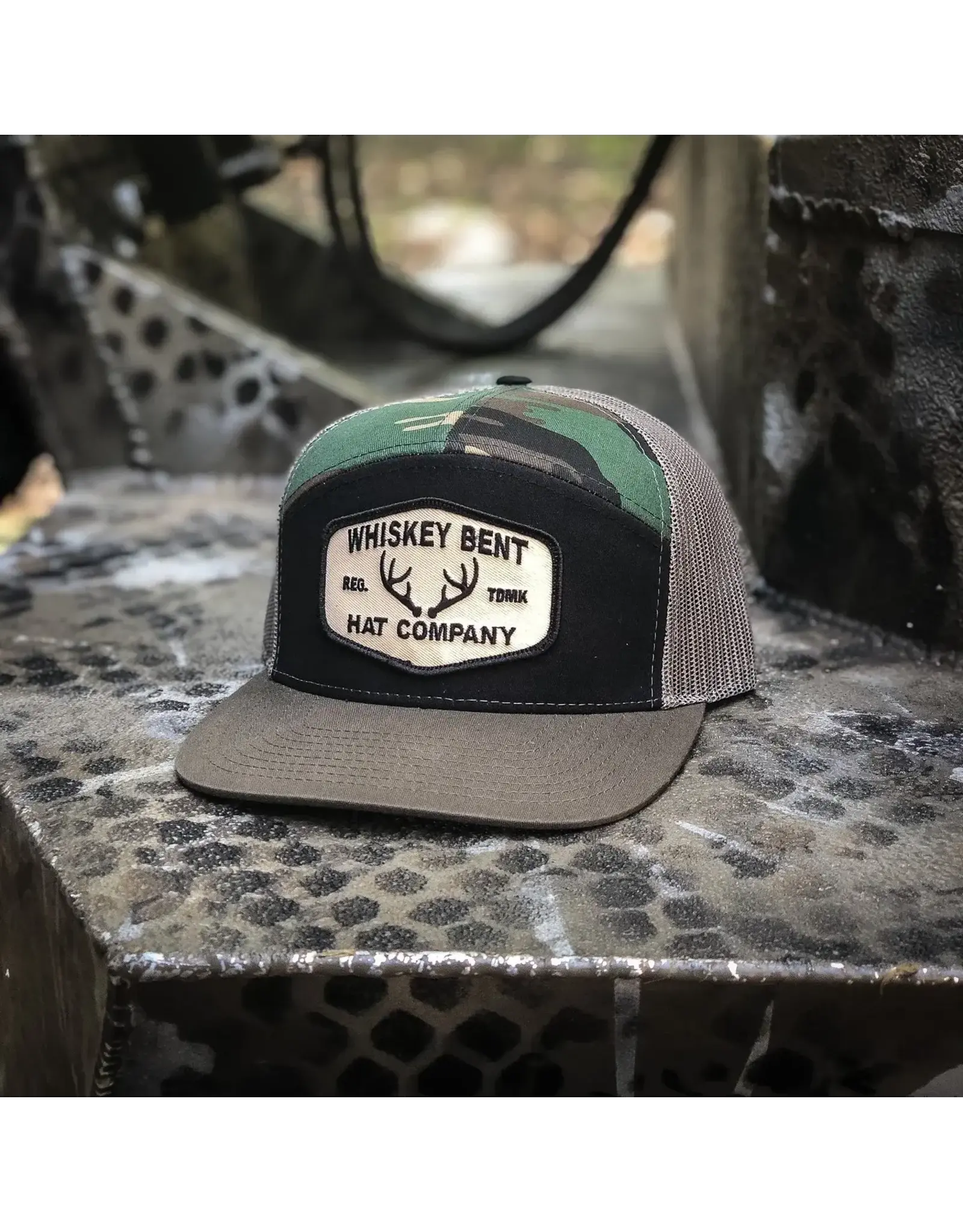Whiskey Bent Hat Co.  The Rut Camo Flatbill Cap