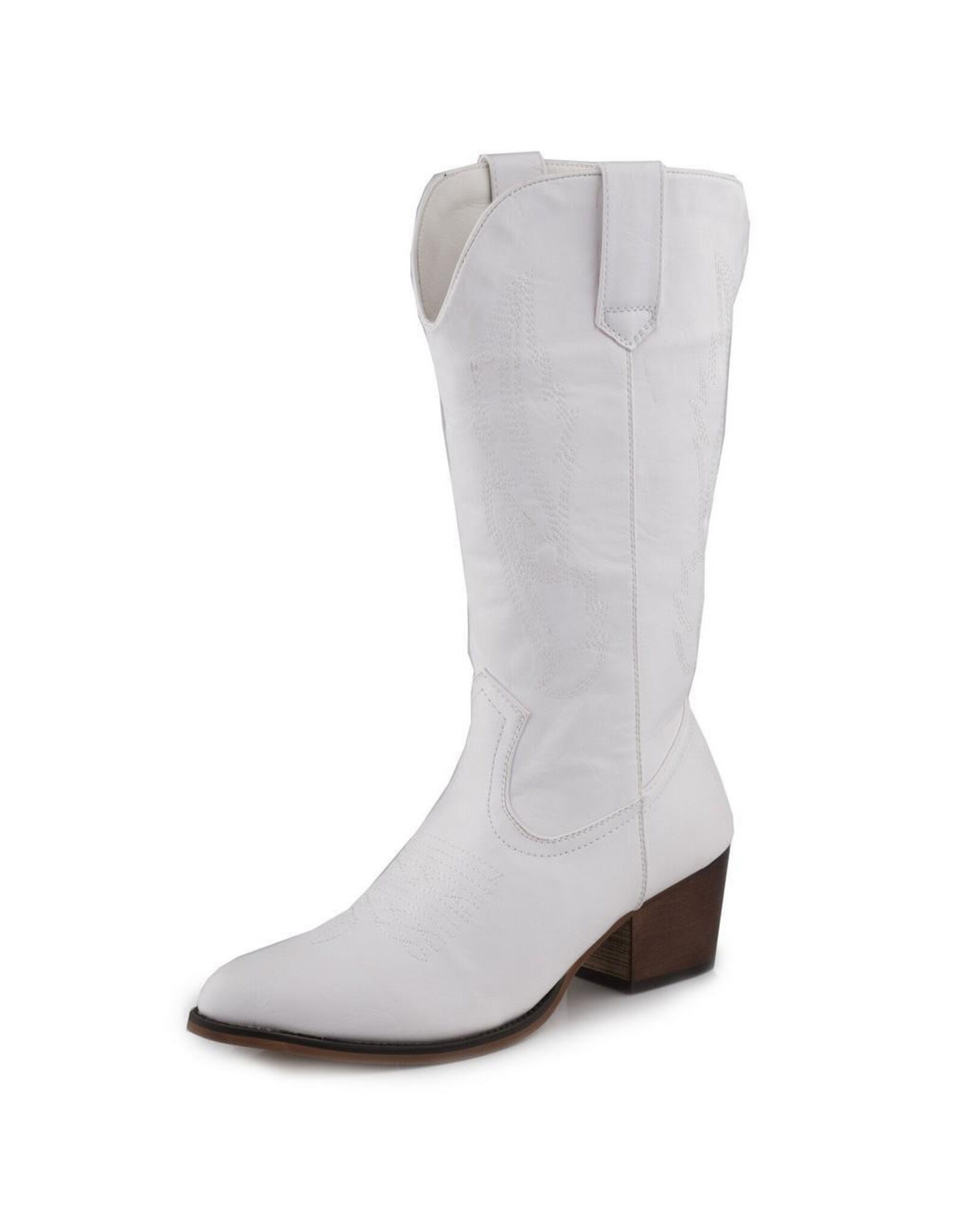 Roper Roper Ladies Fashion White Faux Leather R Toe 09-021-1556-3133 Western Boots