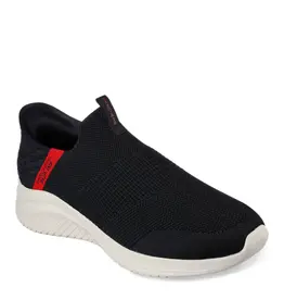 Skechers Mens Ultra Flex 3.0 Stretch 232451 Black/Red Slip-In Sneakers