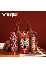 Wrangler Wrangler Aztec Print Tote Bag - Burgundy WG2203-8120SBDY