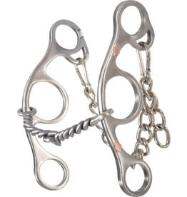 Classic Equine Classic Equine Sherry Cervi Diamond Shank Gag Barrel Bit With Twisted Wire BBIT4SSG21SS
