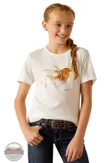 Ariat Girls Maternal Cow 10051427 White T-Shirt