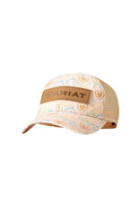 Ariat Ladies Peach Horse Head and Logo Print A300084930 Ball Cap