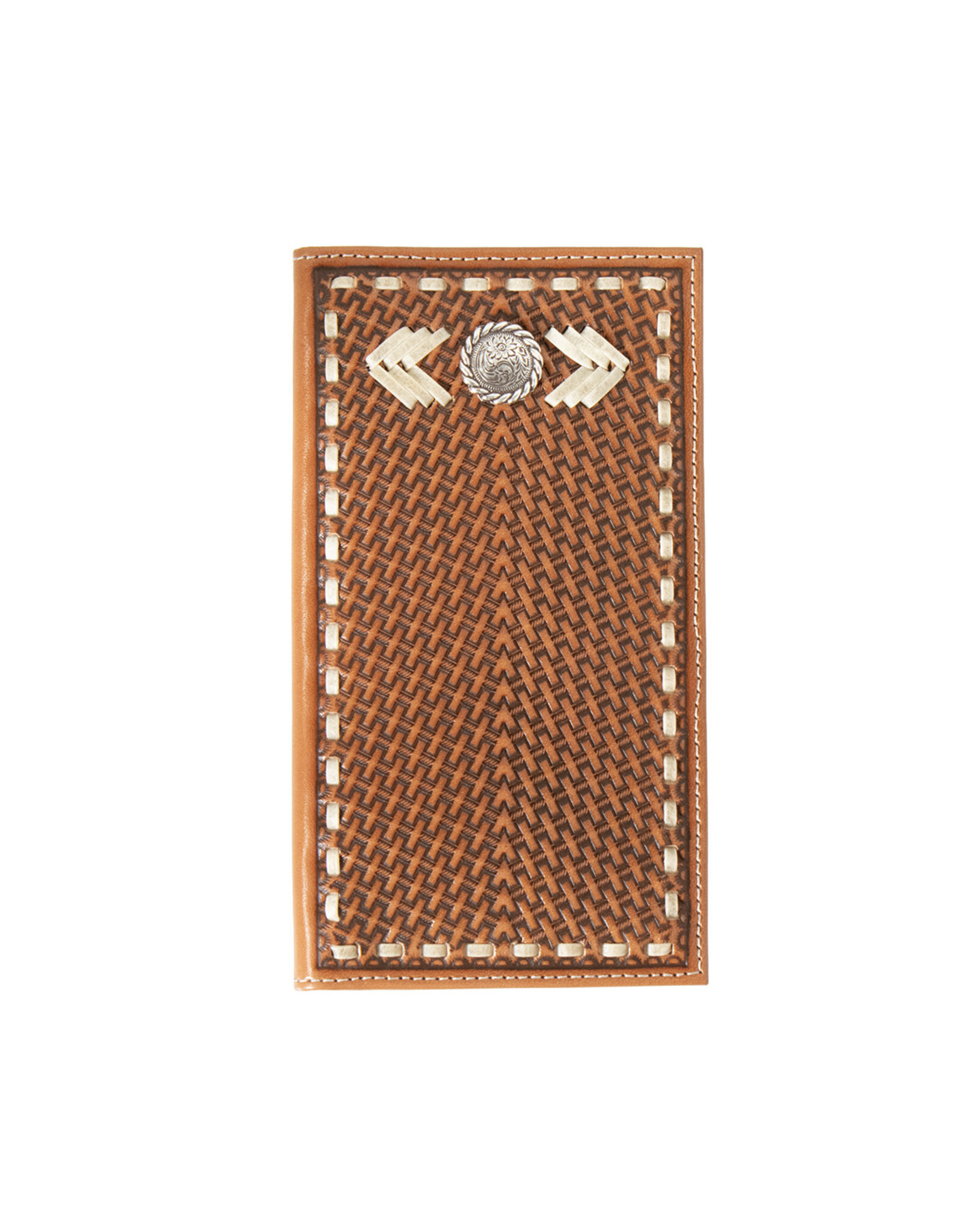 Nocona Nocona Rawhide Buckstitch With Concho Rodeo Wallet N500044708