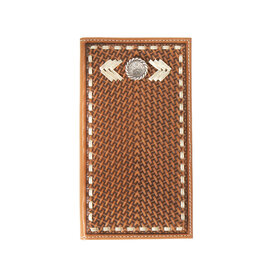 Nocona Nocona Rawhide Buckstitch With Concho Rodeo Wallet N500044708