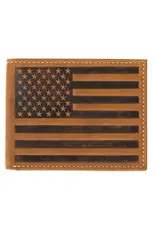 Nocona Nocona Etched Flag Bifold Wallet N500044202