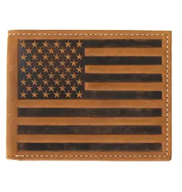 Nocona Nocona Etched Flag Bifold Wallet N500044202