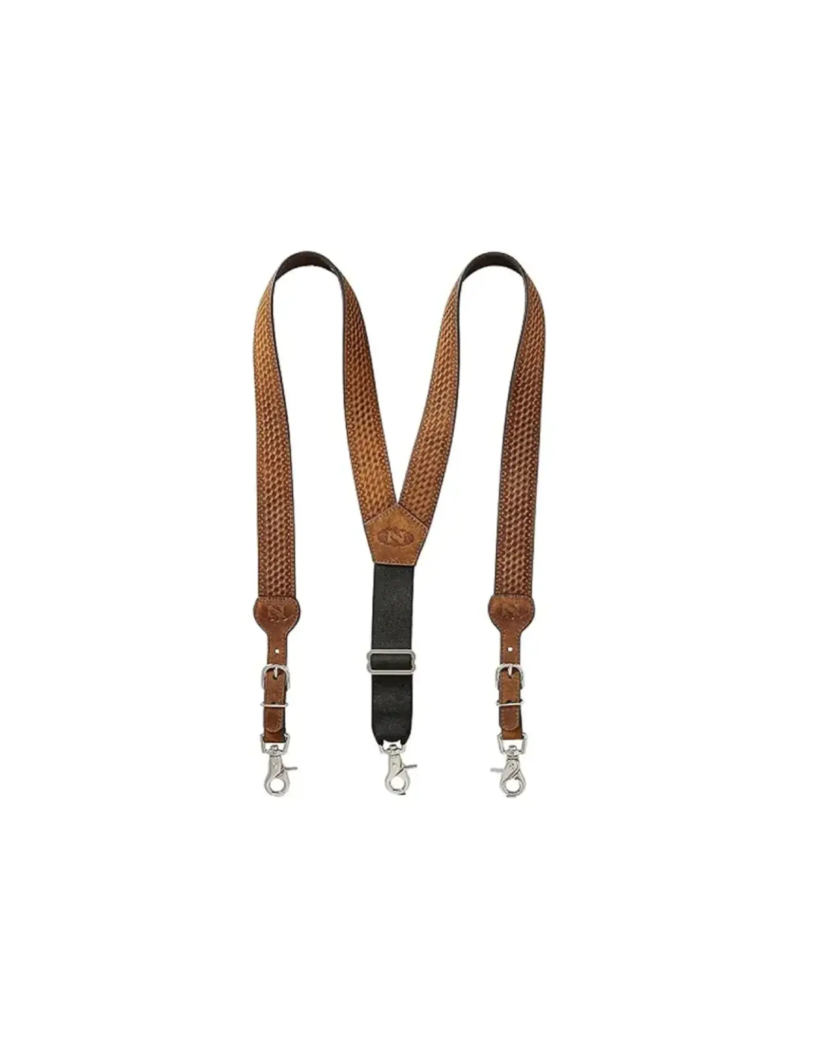 Nocona Leather Basketweave Suspenders N8512444-XL