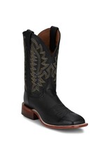 Justin Men's Poston Jet Black Cowhide BR387 Western Boots