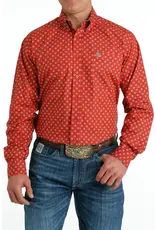 Cinch Men’s Button Up Long Sleeve MTW1105727 RED Western Shirt