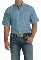 Cinch Men's Arena Flex MTW1704131 BLU Short Sleeve Shirt