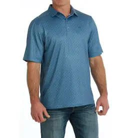 Cinch Men's Teal/Lime Steerhead Arenaflex MTW1863034 Polo Shirt