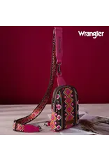 Wrangler Wrangler Hot Pink Aztec Small Crossbody Bag WG2205-210HPK