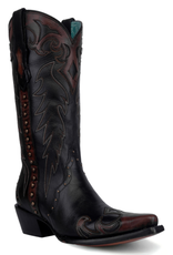 Corral Ladies Black/Cognac Embroidery & Studs F1352 Western Boots