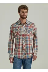 Wrangler Retro Men's Long Sleeve Snap Red/Blue Plaid 112346601 Western Shirt