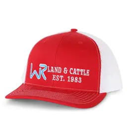 Whiskey Bent Hat Co. Whiskey Bent Hat Co. WR Land & Cattle Red/Teal Trucker Cap
