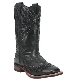 Laredo Laredo Ladies Black Inlay Eternity 5970 Western Boots